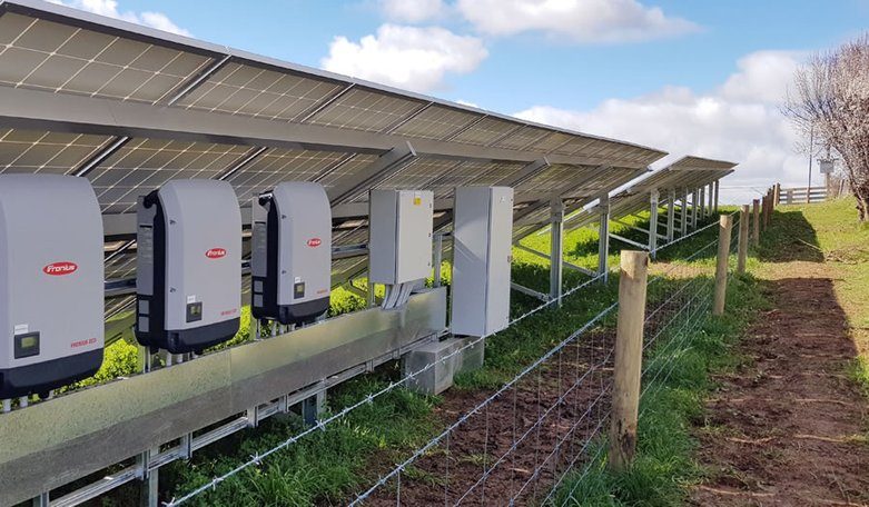 Ground-mount solar array at Hagley Farm